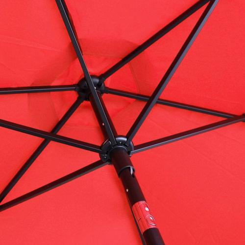 Parasol Droit En Aluminium Rouge