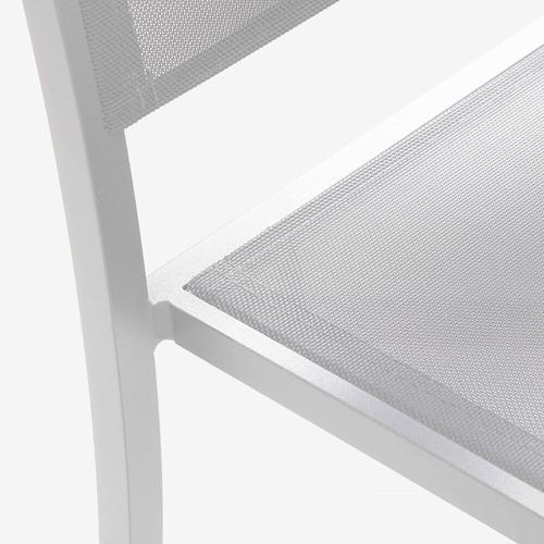 Chaise De Jardin Aluminium Et Textilène Blanc