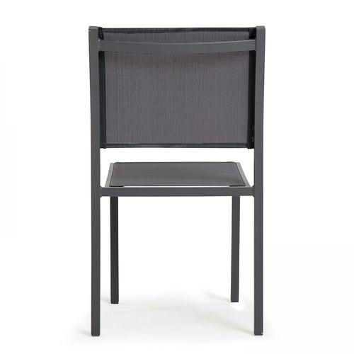 Table Et 10 Chaises De Jardin Aluminium Céramique Gris