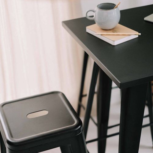 Table Haute Rectangulaire De Style Industriel, New-York
