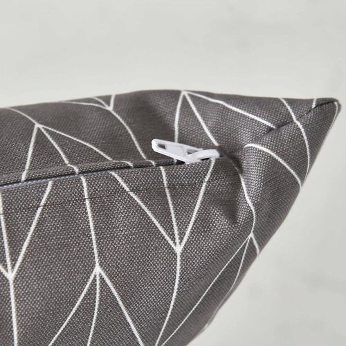 Lot De 2 Petits Coussins Polyester Gris 40 X 20 X 8 Cm
