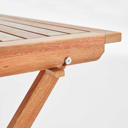 Ensemble Table Et Chaise De Jardin Pliante En Bois D'eucalyptus