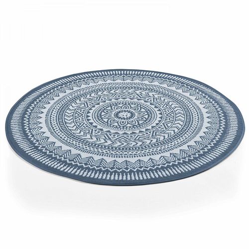 Tapis Rond Polypropylène Bleu 120cm