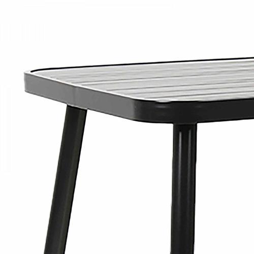 Table De Jardin Carrée En Aluminium Noir