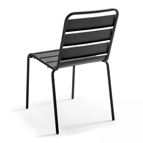 Table Ronde 70 Cm Plateau Inclinable Et 4 Chaises Anthracite