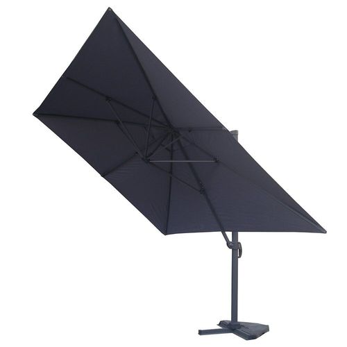 Palatino Gris : Parasol Déporté, Carré De 3x3m, Rotatif À 360°