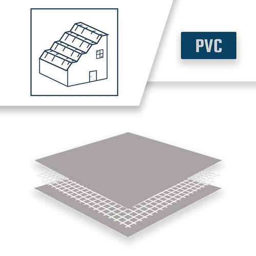 Bache Toiture 2 x 3 m haute résistance 10 ans - Etanche - Bache couvreur PVC gris 680g - Oeillets - Qualité professionnelle