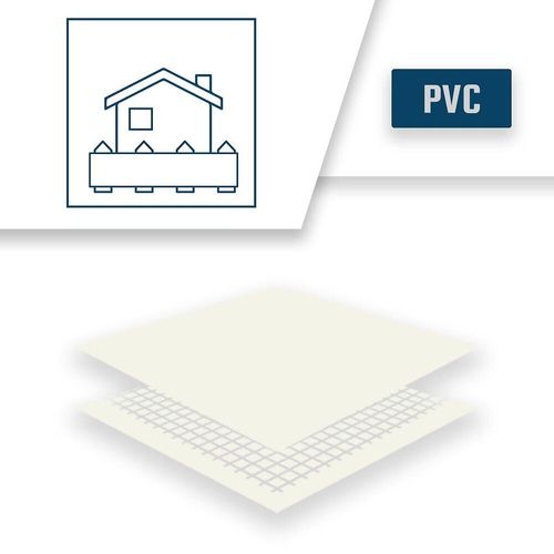 Tecplast Bâche Brise Vue Blanche 3x5 M 680bv - Qualité 10 Ans - Brise Vent Occultant - Pare Vue Jardin - Made In France