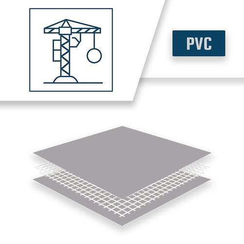 TECPLAST Bâche de Chantier 8x9 m 680CH Grise - Qualité 10 ans - Bâche de protection étanche pour Travaux - Made in France