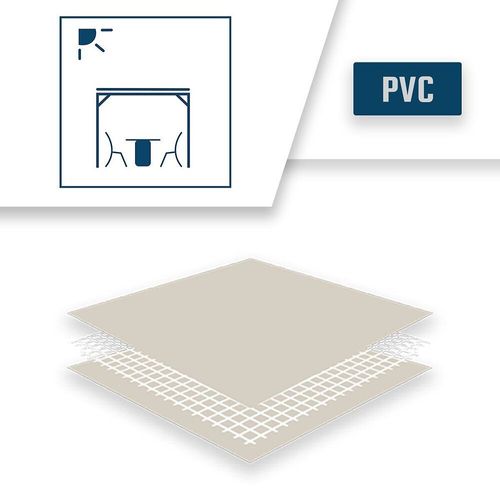 Toile Pergola Ivoire 3x3 M - Qualit? 10 Ans Tecplast 680pr - Bache Pergola Ou Tonnelle ?Tanche Pour Terrasse - Made In France