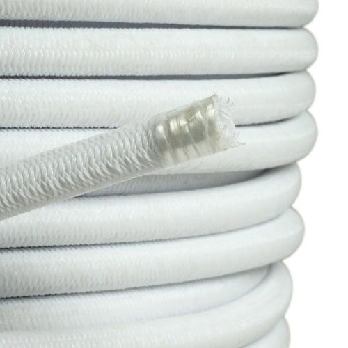 Sandow Élastique Blanc 25 Mètres - Qualité Pro Tecplast 9sw - Tendeur Pour Bâche De Diamètre 9 Mm - Made In France