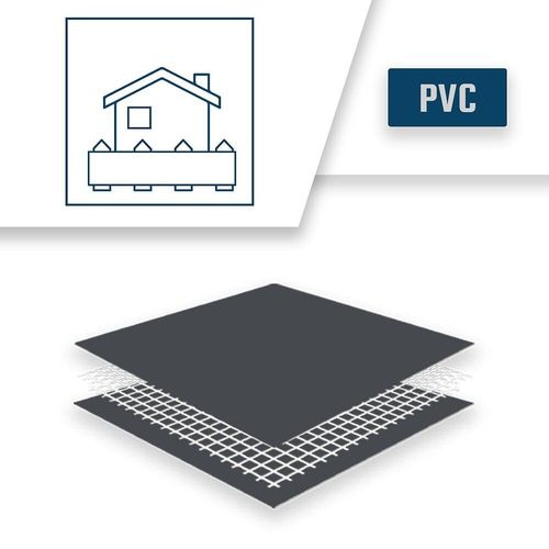 Tecplast Bâche Brise Vue Grise Anthracite 3x4 M 506bv - Qualité 5 Ans - Brise Vent Occultant En Pvc - Pare Vue Jardin