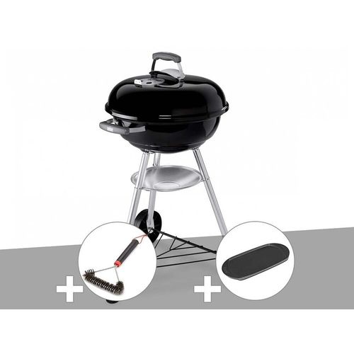 Barbecue Weber Compact Kettle 47 cm + Brosse + Plancha