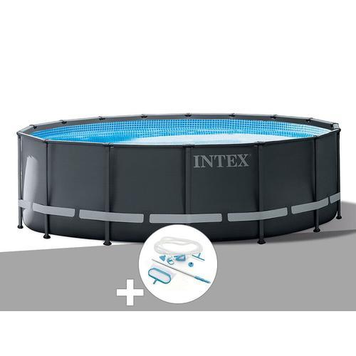 Kit piscine tubulaire Intex Ultra XTR Frame ronde 4,27 x 1,22 m + Kit d'entretien