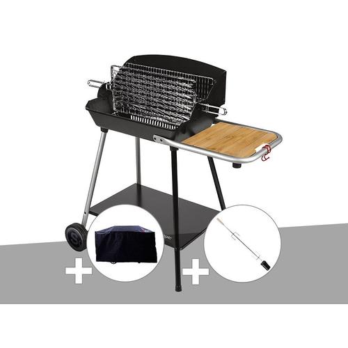 Barbecue Horizontal et Vertical Excel Grill Somagic + Housse + Kit tournebroche