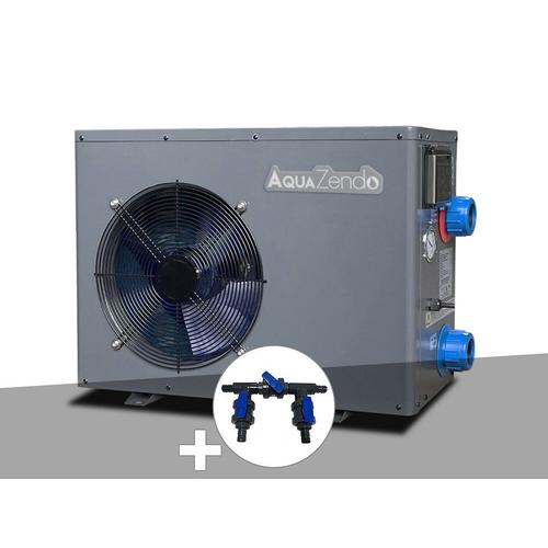 Pompe à chaleur 6,10 kW Aqua Premium 6000 + Kit by-pass   32/38/50 mm - AquaZendo