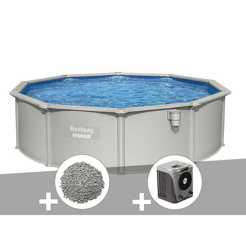 Kit piscine acier ronde Bestway Hydrium 4,60 x 1,20 cm + 10 kg de zéolite + Pompe à chaleur