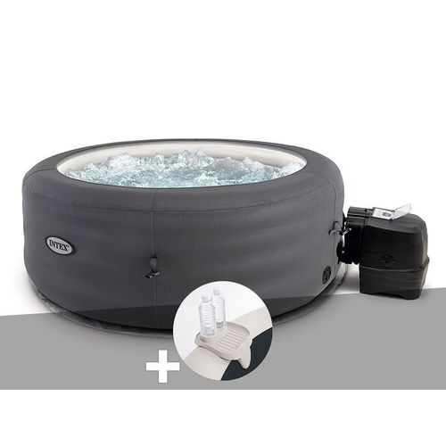 Kit spa gonflable Intex PureSpa Access rond Bulles 4 places + Porte-verre