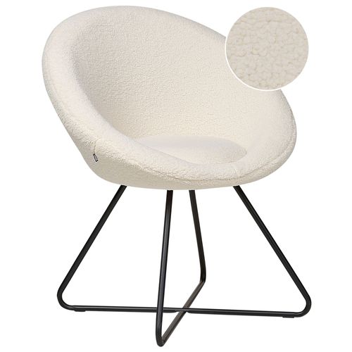 Chaise De Salle À Manger Bouclé Blanc Cassé Floby Ii