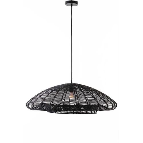 Suspension Intérieur Alba Black Noir Fibre Naturelle D80cm
