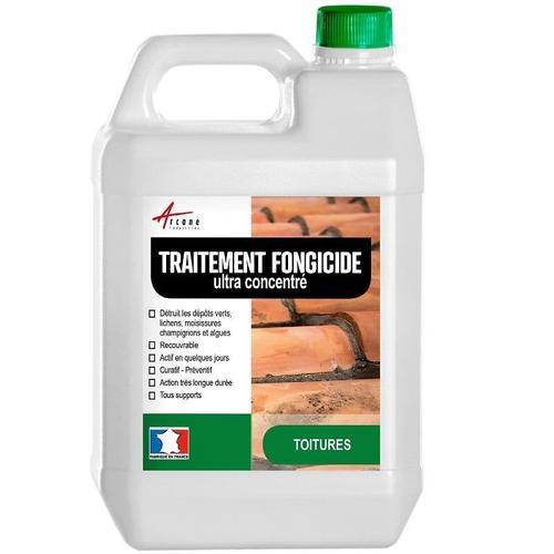 Fongicide Anti depot vert concentré pour toiture - Élimine aussi algues et lichens - ANTI-MOUSSE 20 L