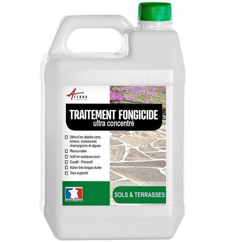 Fongicide Anti dépôt vert concentré pour terrasse et sols - Élimine aussi algues et lichens - ANTI-MOUSSE 20 L