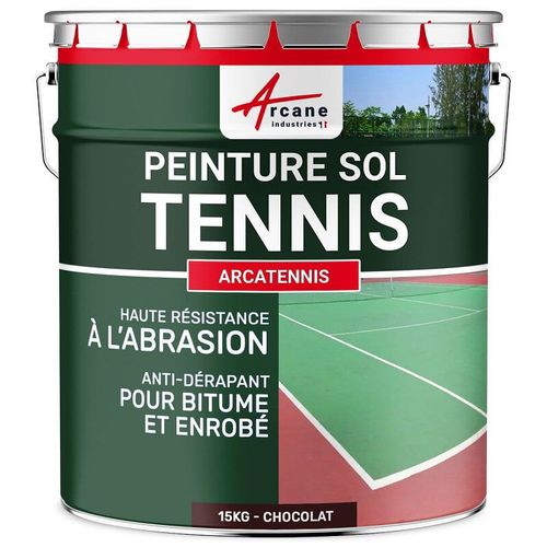 Peinture pour court de tennis béton poreux couleur ligne rénovation Anti dérapant salle de sport ARCATENNIS Jaune Signalisation RAL 1023 3.75 Kg pour 7.5m2 en 2 couches