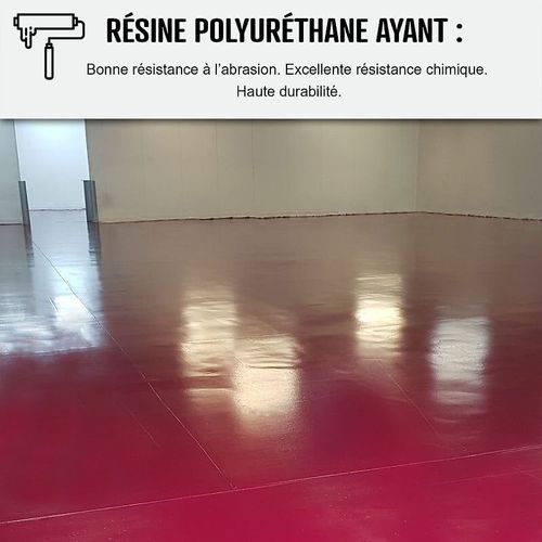Peinture sol extérieur intérieur pour béton haute résistance non jaunissante SOLTHANE Brun pale ral 8025 Kit de 5 kg