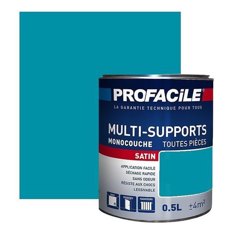 Peinture intérieure multi-supports, PROFACILE 0.5 litre Bleu Atoll