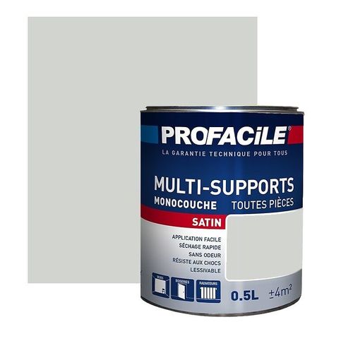 Peinture intérieure multi-supports, PROFACILE 0.5 litre Gris Clair