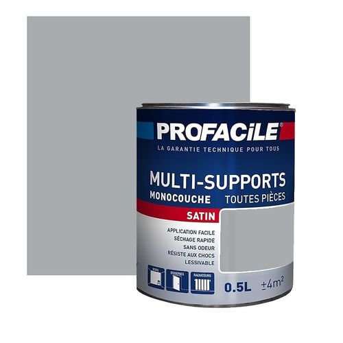 Peinture intérieure multi-supports, PROFACILE 0.5 litre Gris City