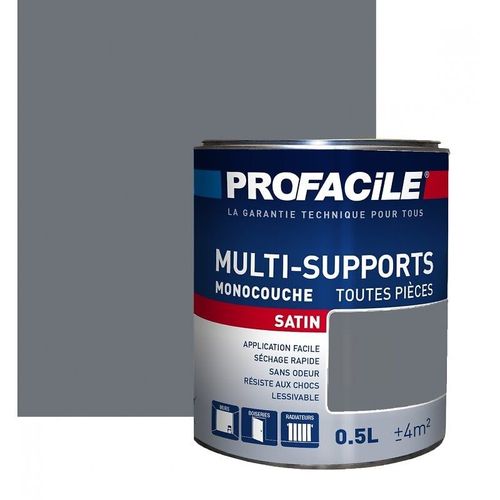 Peinture intérieure multi-supports, PROFACILE 0.5 litre Gris Anthracite