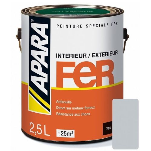 Peinture Fer Satin - APARA 2.5 litres Gris clair (RAL 7035)
