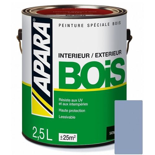 Peinture Bois Satin - APARA 2.5 litres Bleu provence