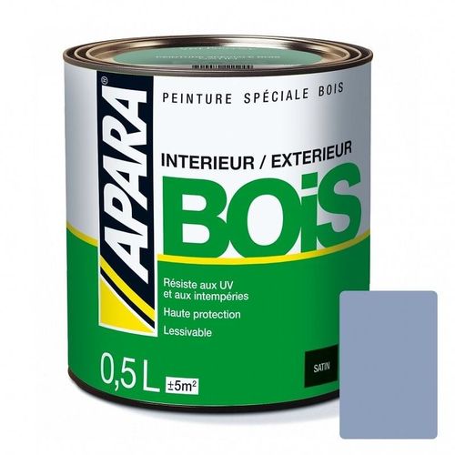 Peinture Bois Satin - APARA 0.5 litre Bleu provence