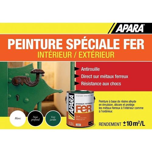 Peinture Fer Satin - APARA 2.5 litres Blanc