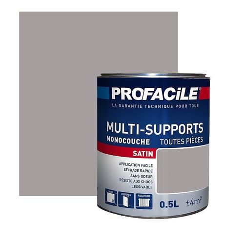 Peinture intérieure multi-supports, PROFACILE 0.5 litre Gris Doré