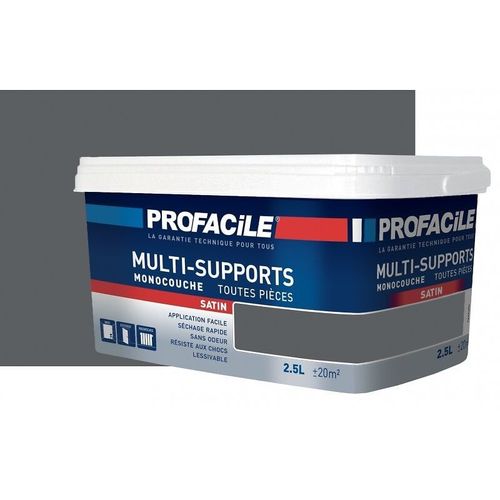 Peinture intérieure multi-supports, PROFACILE 2.5 litres Gris Ardoise