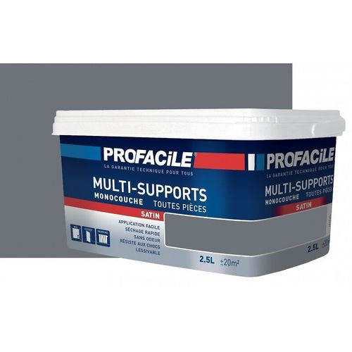 Peinture intérieure multi-supports, PROFACILE 2.5 litres Gris Anthracite