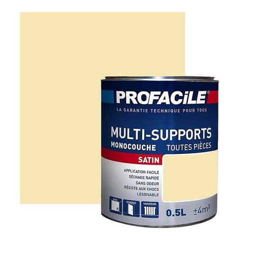 Peinture intérieure multi-supports, PROFACILE 0.5 litre Paille