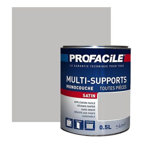 Peinture intérieure multi-supports, PROFACILE 0.5 litre Gris Poivre