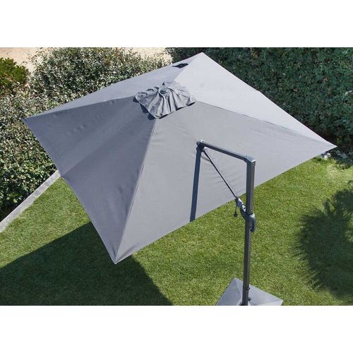 Parasol Déporté Orientable Nh - Toile Carré 300 X 300 Cm - Toile Grise