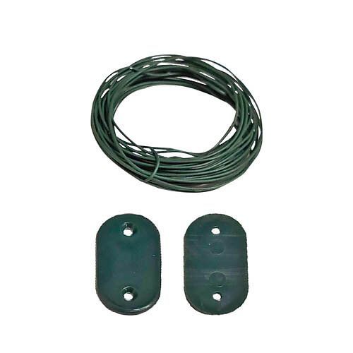 Kit Fixation Vert Pour Brise-Vue Lot De 30 Avec 4 Mètres De Fil