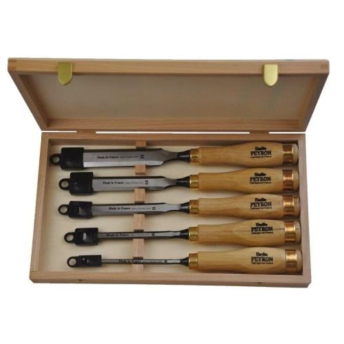 Coffret de cinq ciseaux à bois pour sculpteur 111T EMILE PEYRON