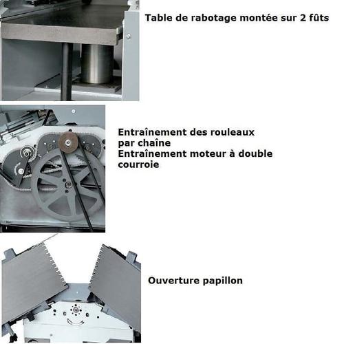 Dégauchisseuse - raboteuse - 250 mm (monophasé) RAD250