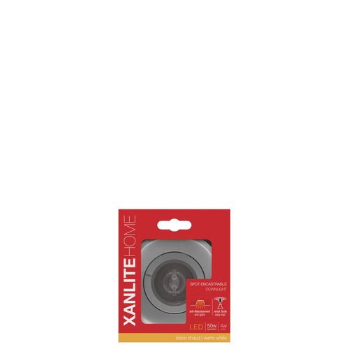 Spot Encastrable Gu10 50w 2700k Rond En Alu Blanc Ip20