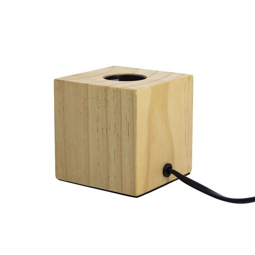 Lampe ? Poser Cubik Bois Culot E27