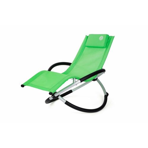 Transat À Bascule Enfant O'kids - Structure Pliable Et Confortable - Couleur : Vert