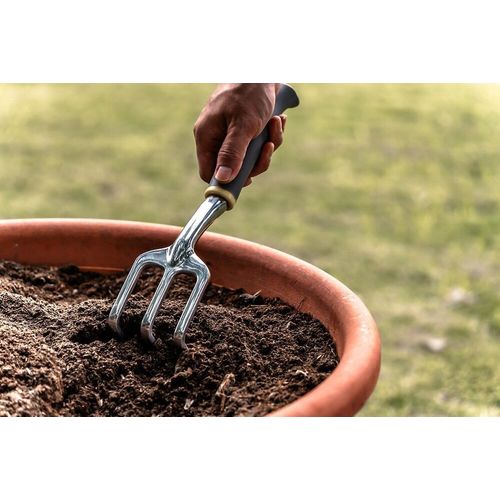 Lot de 3 outils : fourche, râteau à fleurs, transplantoir - SUAN