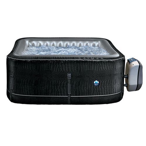 Pack Spa gonflable Netspa carré Caiman 4 Places 168x168x70cm Similicuir 3 fonctions Chauffage, Filtration, Massage Vol 700L